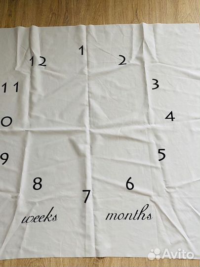 Пеленка и карточки по месяцам для фото