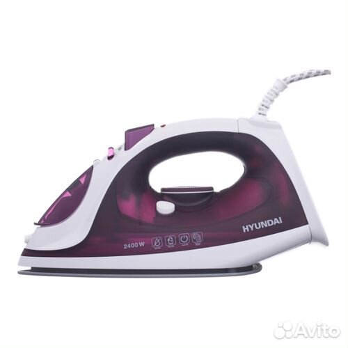 Утюг Hyundai H-SI01961 2400Вт белый/фиолетовый