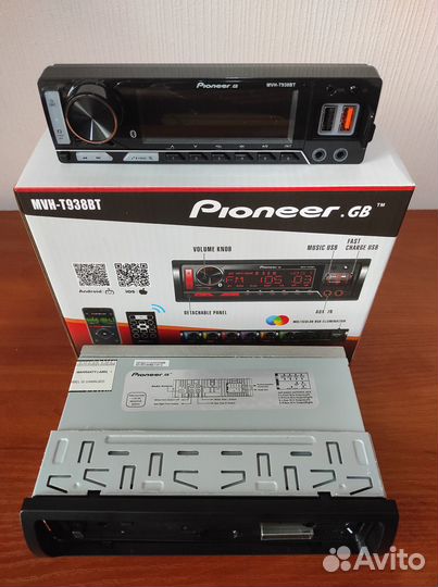 Магнитола процессорная Pioneer съемная панель 60Вт