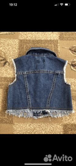 Жилетка джинсовая с лонгсливом