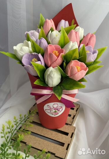 Букет цветов из мыла