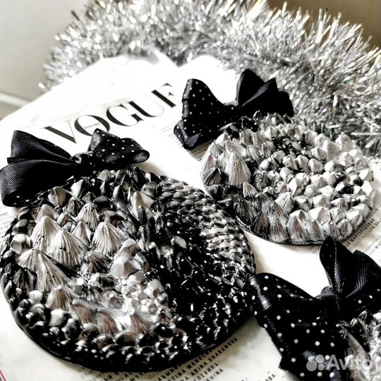 Набор ёлочных игрушек ручной работы