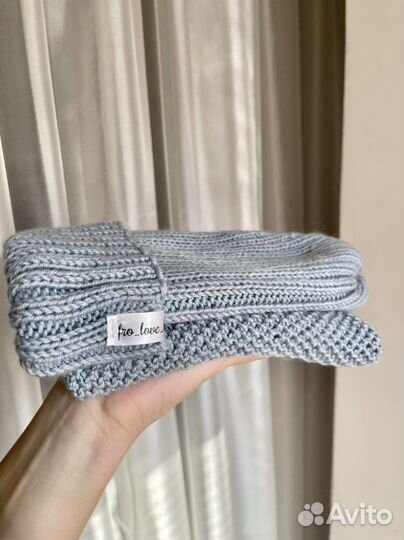 Вязаный комплект шапка/снуд