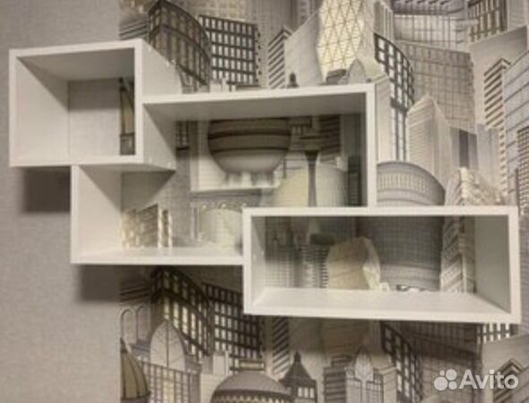 Полка настенная белая