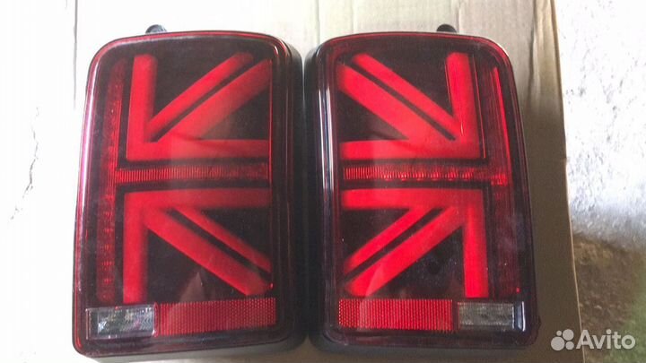 Led тюнинг фонари красные/чёрные на Ниву Британия