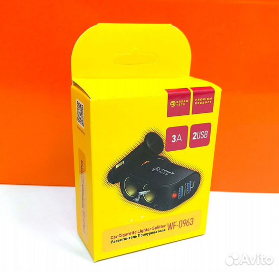 Развиватель прикуривателя Dream WF-102 2USB 2 азу