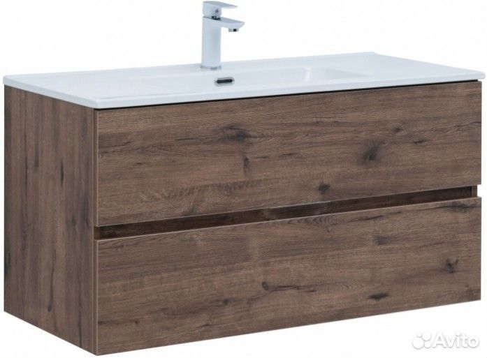 Мебель для ванной Aquanet Алвита New 100 с ящиками дуб веллингтон табак