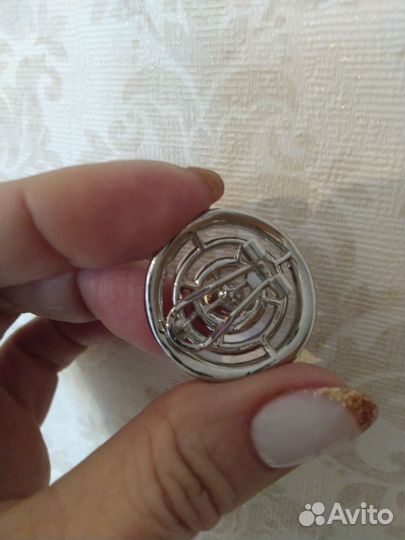 Серьги крупные круглые винтаж