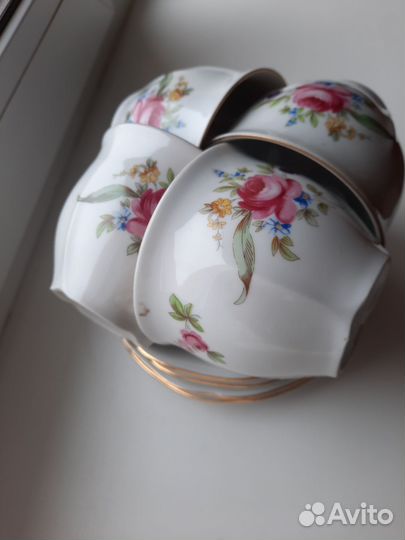 Чашка с блюдцем фарфор