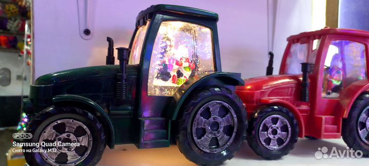 Новогодний светильник трактор