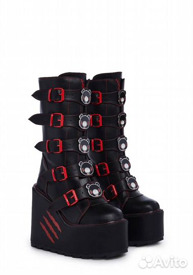 New Rock YRU x Gloomy Bear ботинки на платформе