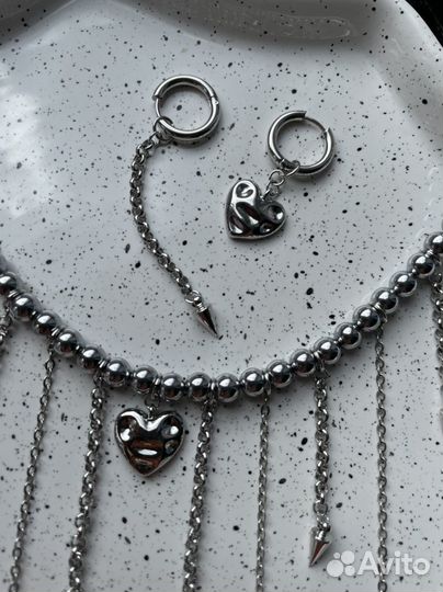 Колье чокер с цепями Pinterest Poison Drop