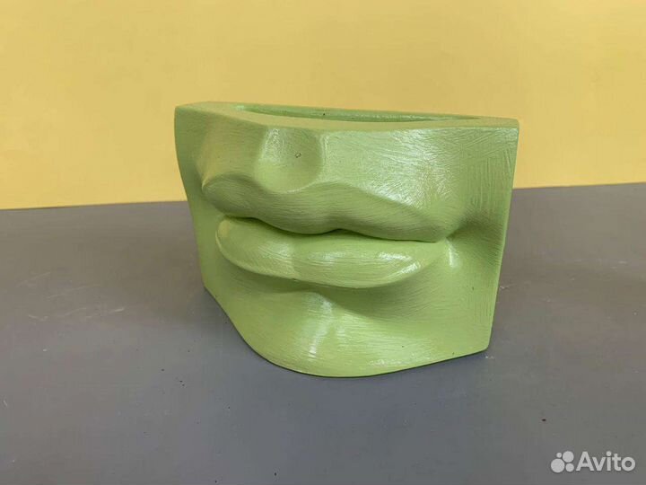 Губы Давида кашпо ваза окрашенные