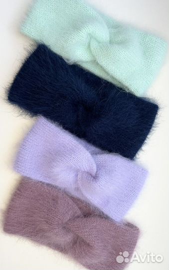 Повязка на голову из пуха норки