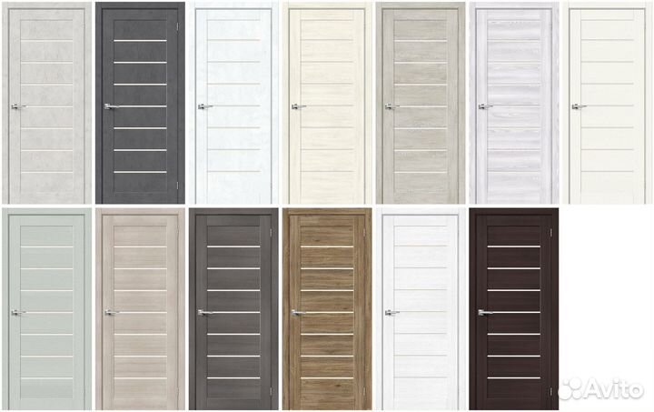 Двери в квартиру из экошпона со стеклом