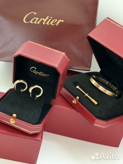 Золотые серьги Cartier Love