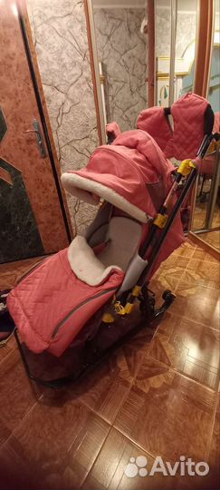 Детские санки коляска ника7-3