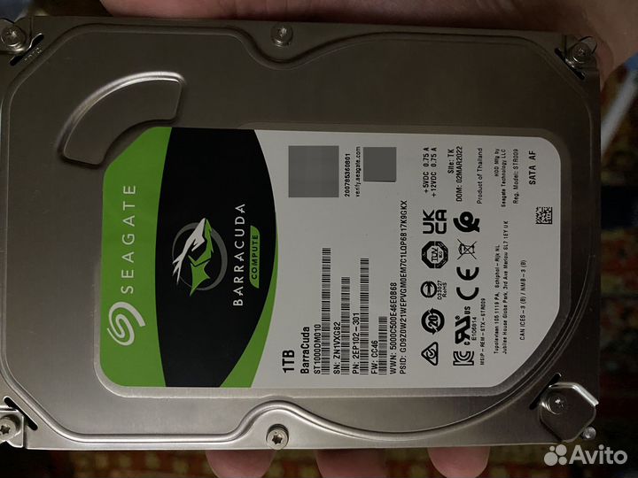 Жесткий диск Seagate BarraCuda 1tb