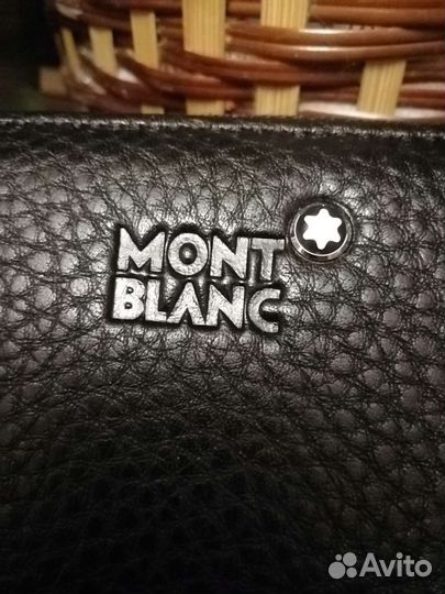 Кожаный клатч Mont blanc новый