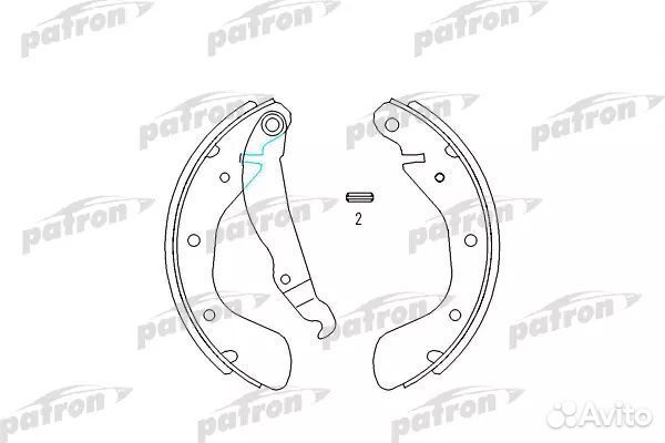 Patron PSP334 Колодки тормозные барабанные opel AS