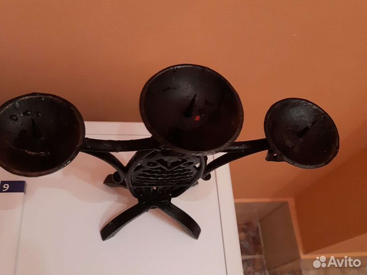 Подсвечник на 3 свечи. Середина 20 века