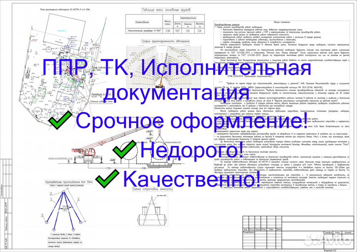 Разработка ппр, ТК, исполнительной документации