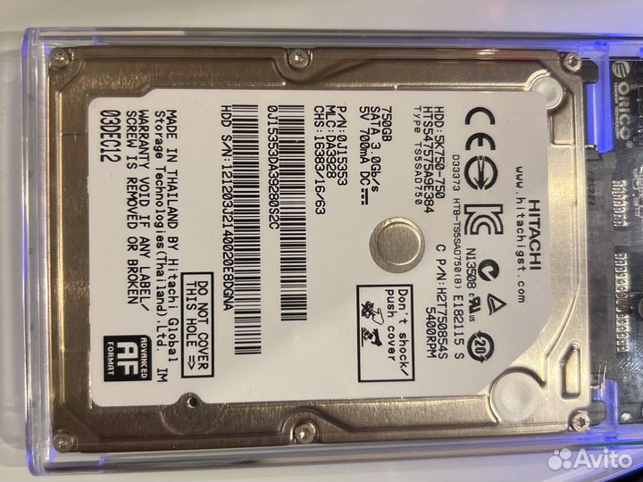 Жесткий диск 2.5 hdd SATA 750 GB
