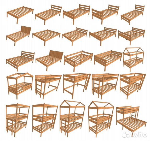 Детская кровать домик модель 