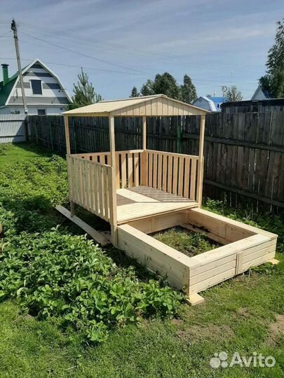 Детский домик песочница игровая зона