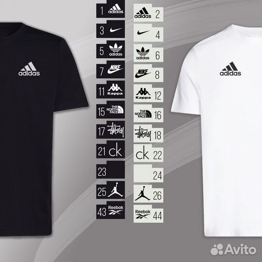 Футболки хлопок adidas бел