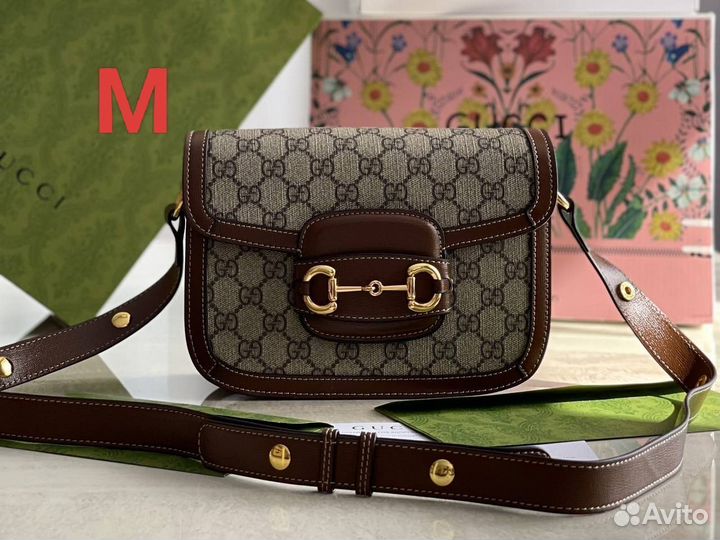 Сумка Gucci Horsebit canvas 3 размера
