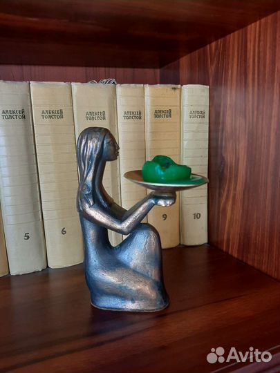 Винтажный бронзовый подсвечник