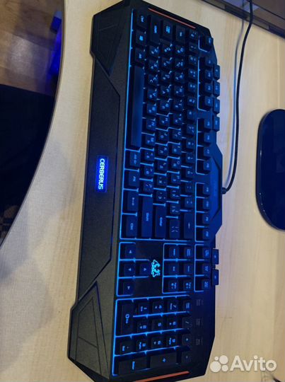 Игровая клавиатура asus Cerberus и мышь Lenovo