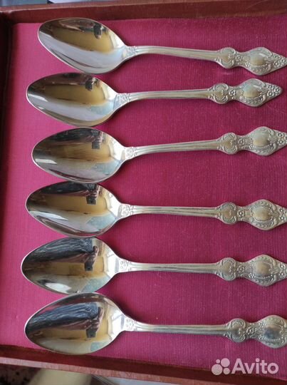 Комплект столовых ложек 6 штук мельхиор. В коробке