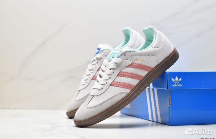 Кеды Adidas Samba OG Crystal White Clay Strata