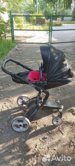 Коляска Luxmom Foo Foo 2в1 черная экокожа