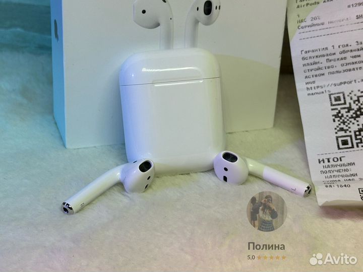 AirPods 2 оригинал им 3 недели