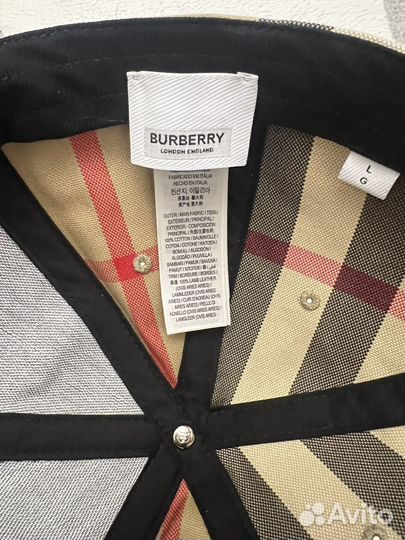 Кепка burberry бежевая оригинал размер L