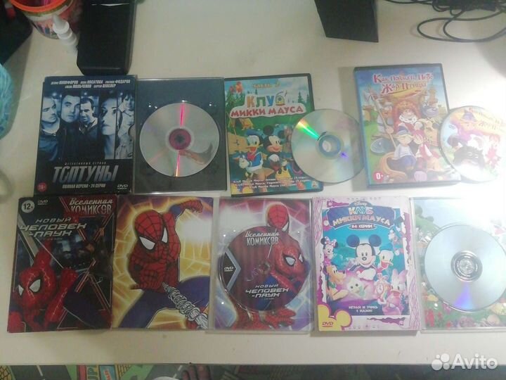 Dvd диски мультфильмы, игра Minecraft