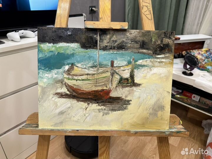 Бронь. Картина маслом. Холст на картоне 30/40