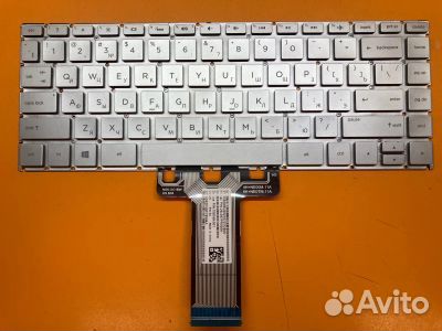 Клавиатура для ноутбука HP 14-BS серебро подсветка