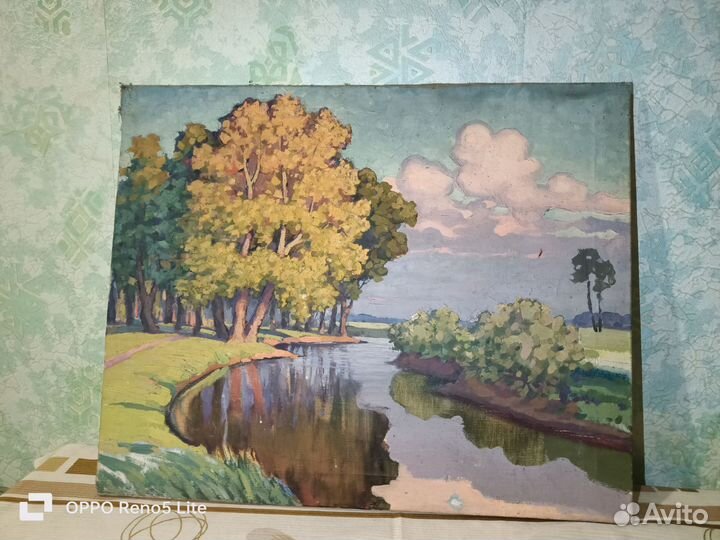 Картина маслом на холсте старинная