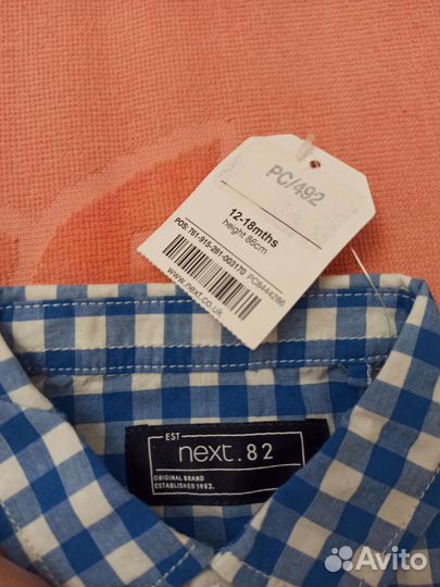 Рубашка для малыша Next 86 р. новая
