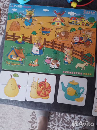 Детские развивающие деревянные игрушки