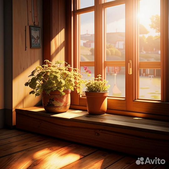 Подоконник из массива дерева