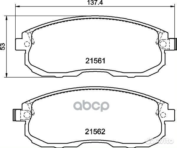 Колодки тормозные дисковые перед NP2005 NIS