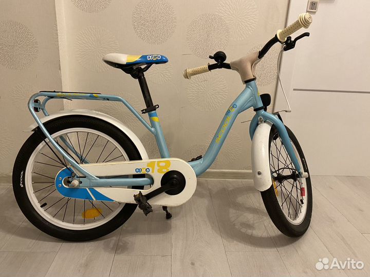 Детский велосипед scool 18 голубой