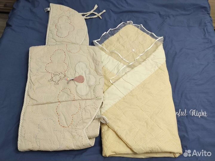 Бортик в кроватку и конверт одеяло