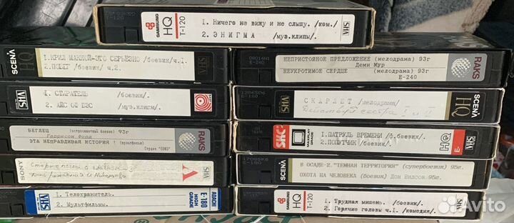 Видеокассеты, vhs, Е-180, цена за все