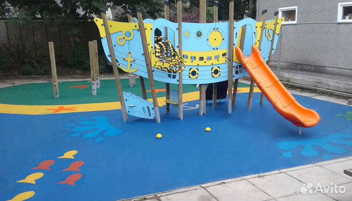 Резиновое покрытие для детских площадок